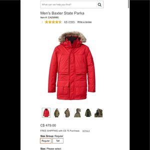 LL BEAN mens down parka